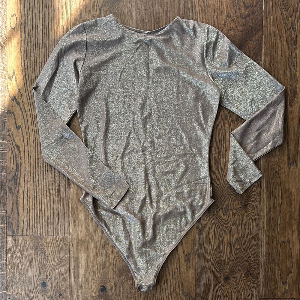 Skims Shimmer Long Sleeve Bodysuit (never worn)